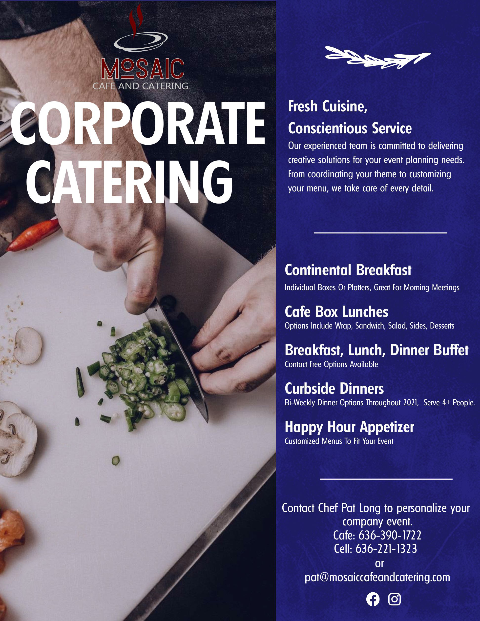 Corporate Catering Flyer 2021 